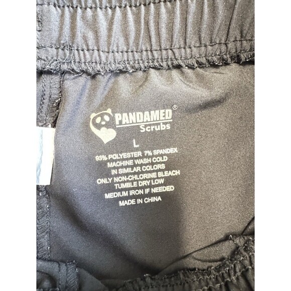 Panda Med Pants, Women's Size Large, Black, Scrub Pants, Pull On - Picture 8 of 8